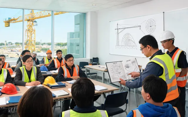 Tower crane operator training class