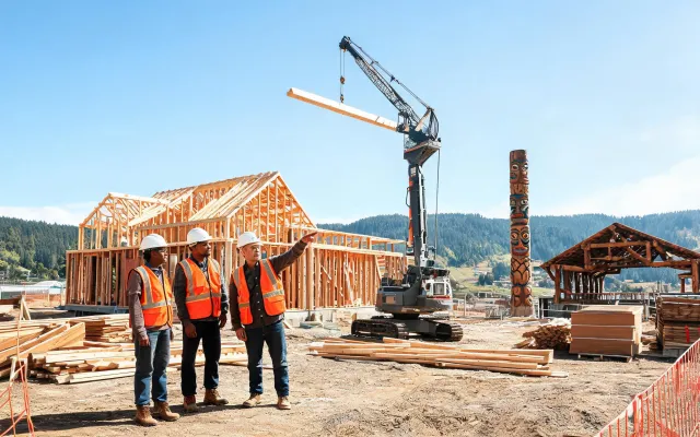 Mentorship crew on indigenous housing site